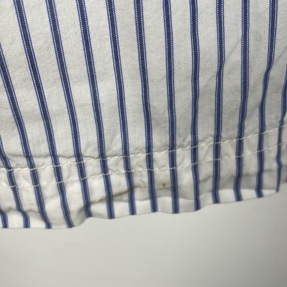 Madewell Swingout short sleeve lined 2 pocket V neck strip shirt dress Size XS - Picture 6 of 10